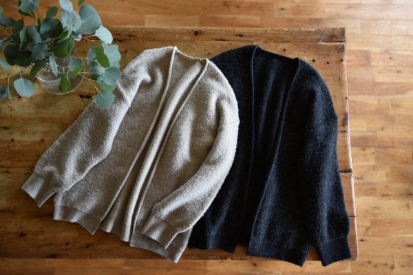 洗えるアルパカ混ふんわりニットカーデ - OURHOME