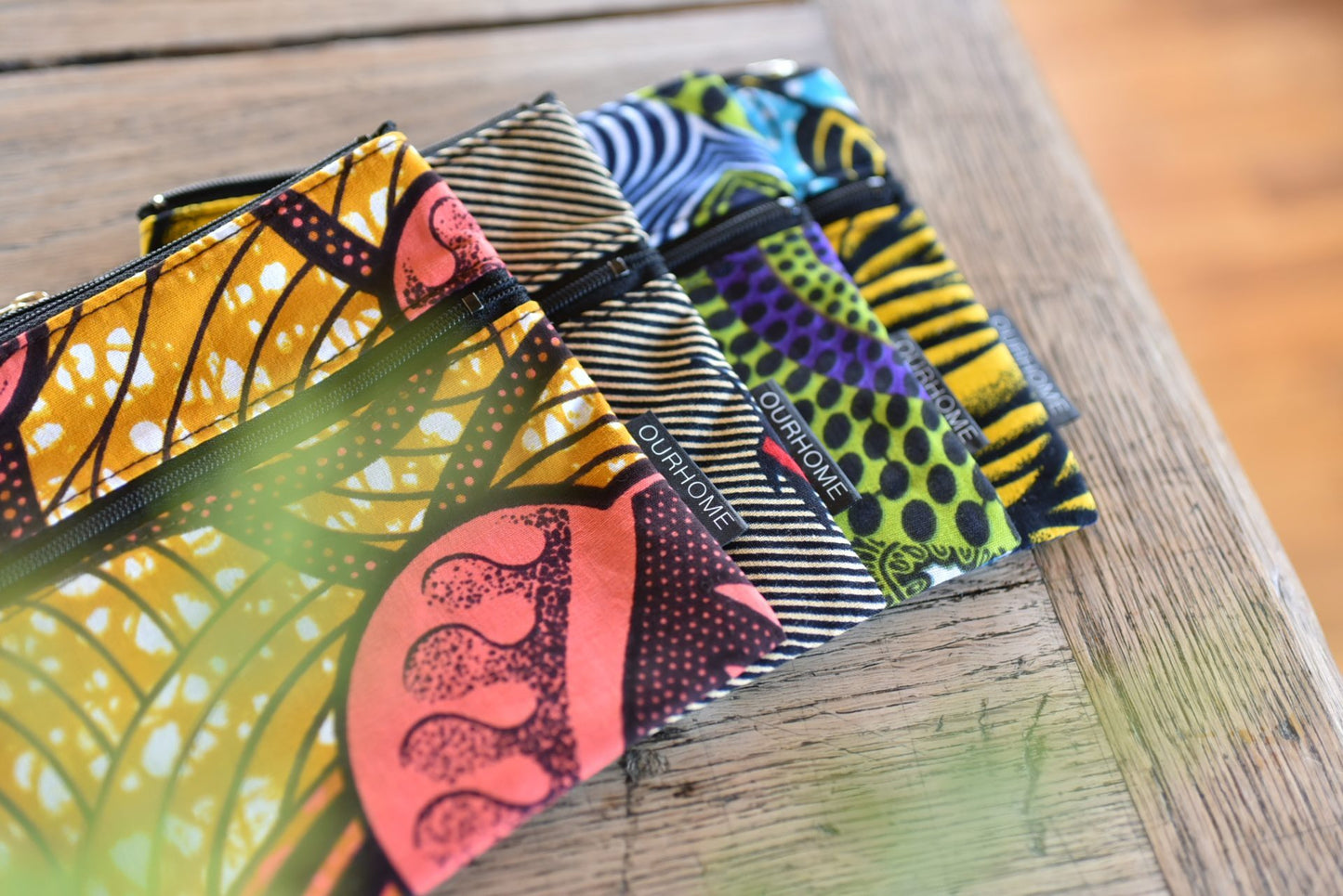 アフリカパーニャ生地のポーチ