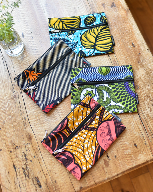 アフリカパーニャ生地のポーチ