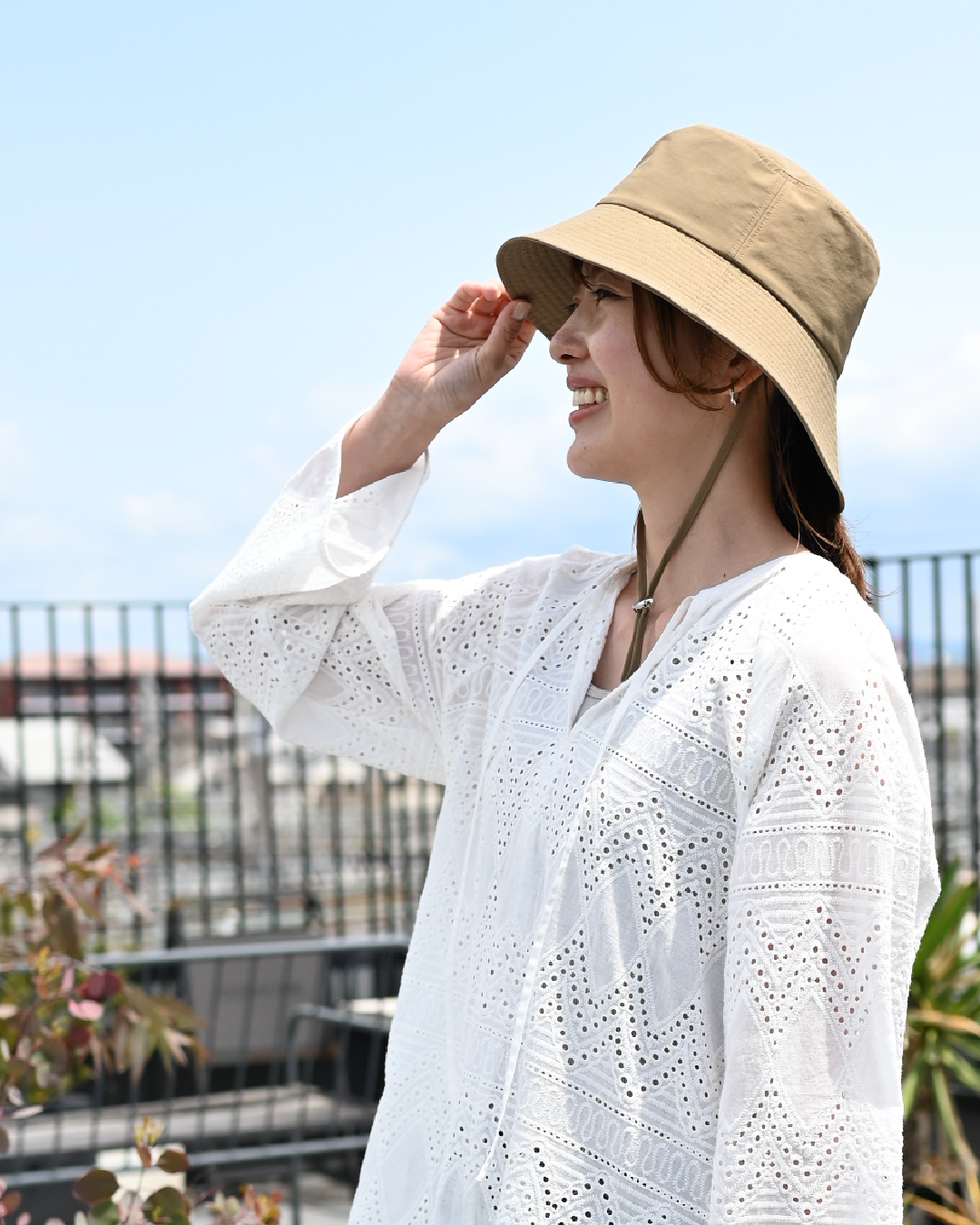 前後で使える2WAYバケットハット(撥水)