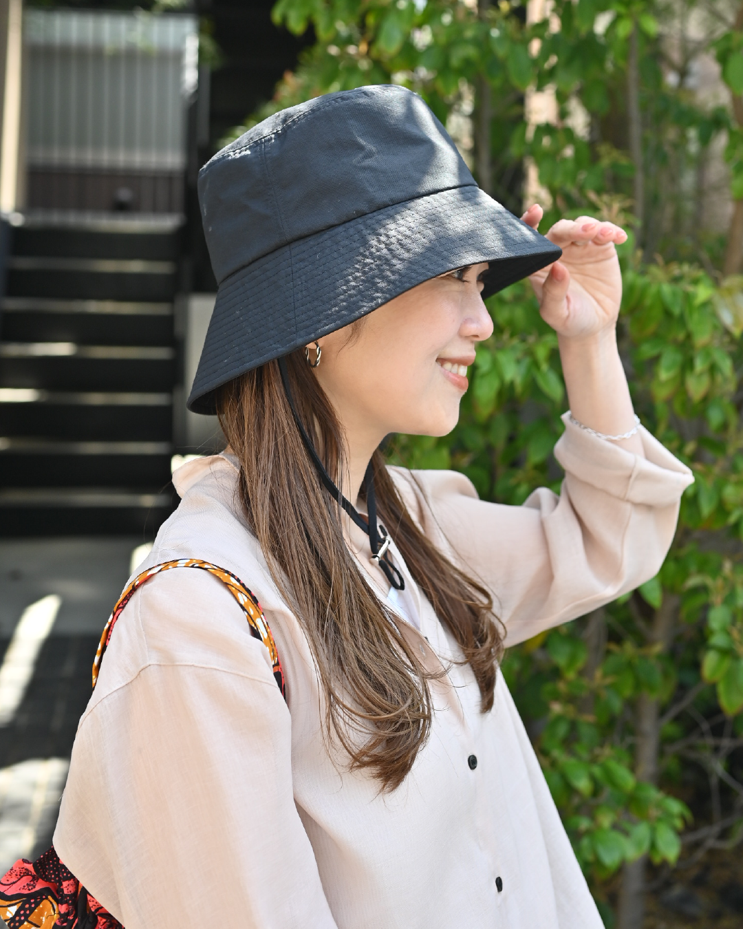 前後で使える2WAYバケットハット(撥水)