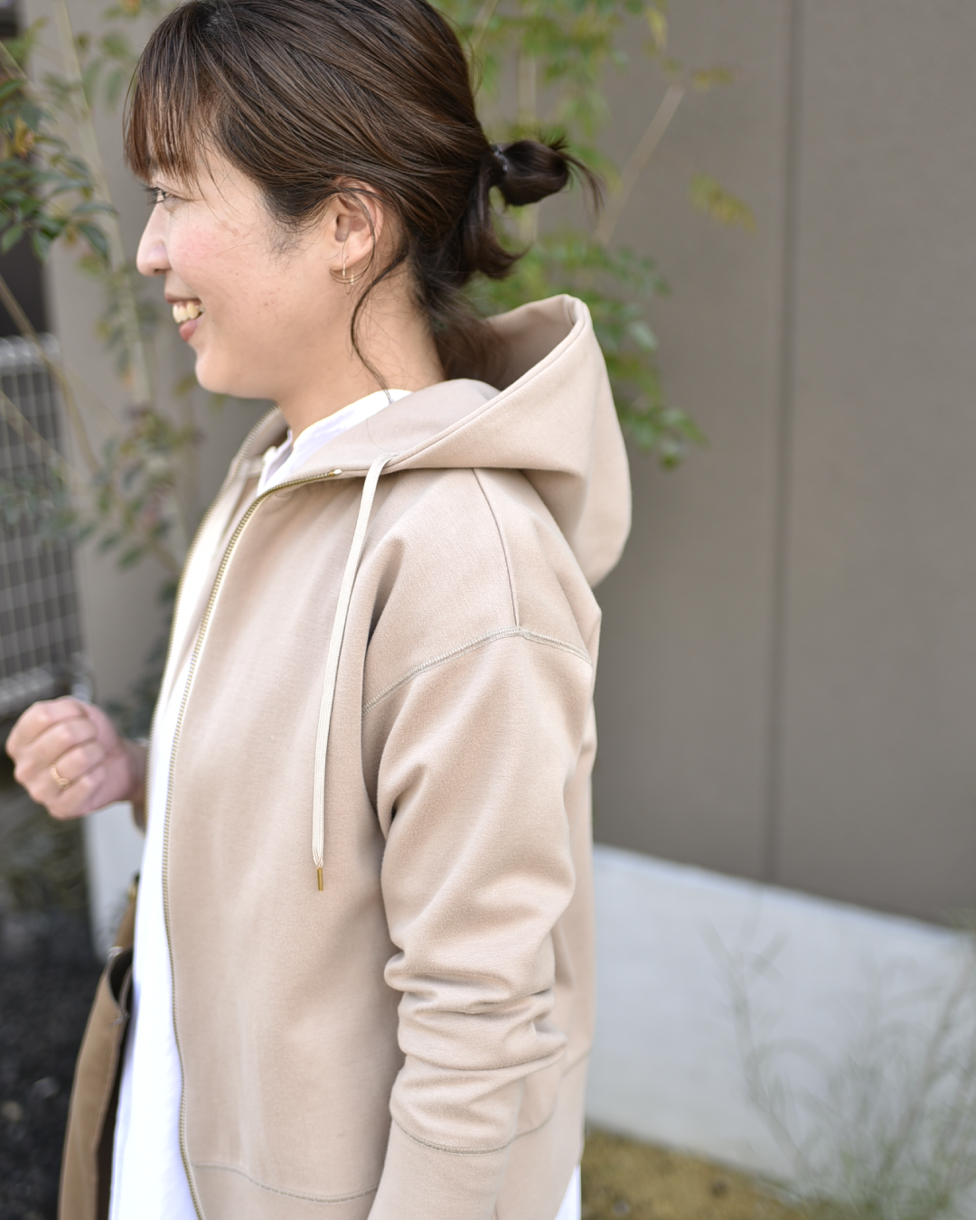 OURきれいめパーカー リッチベージュ 完売再販なし OURきれいめパーカー リッチベージュ 完売再販なし OURHOME