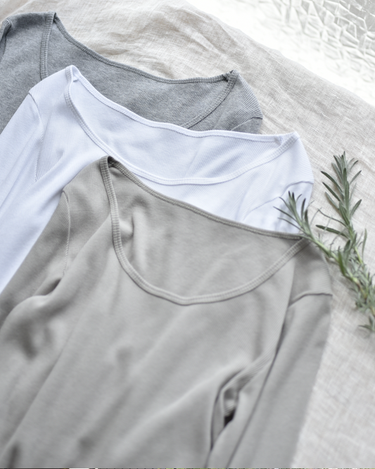 綿モダールの長袖カットソー - OURHOME