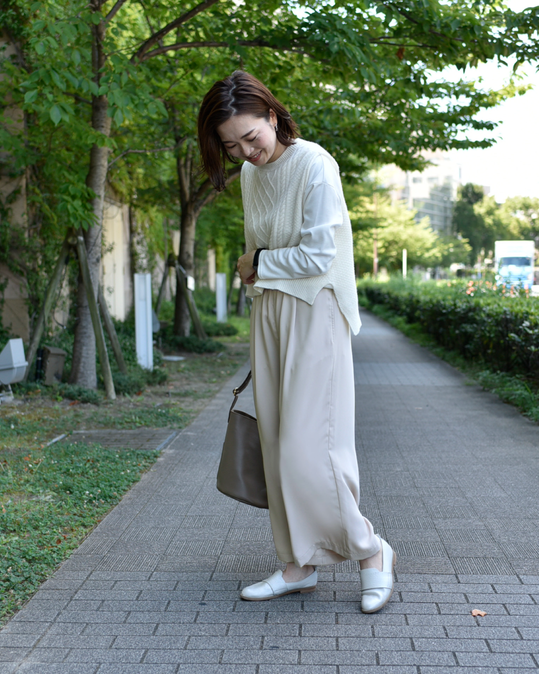 OURHOME 洗えるあったかワイドパンツ OURHOME 洗えるあったかワイドパンツ