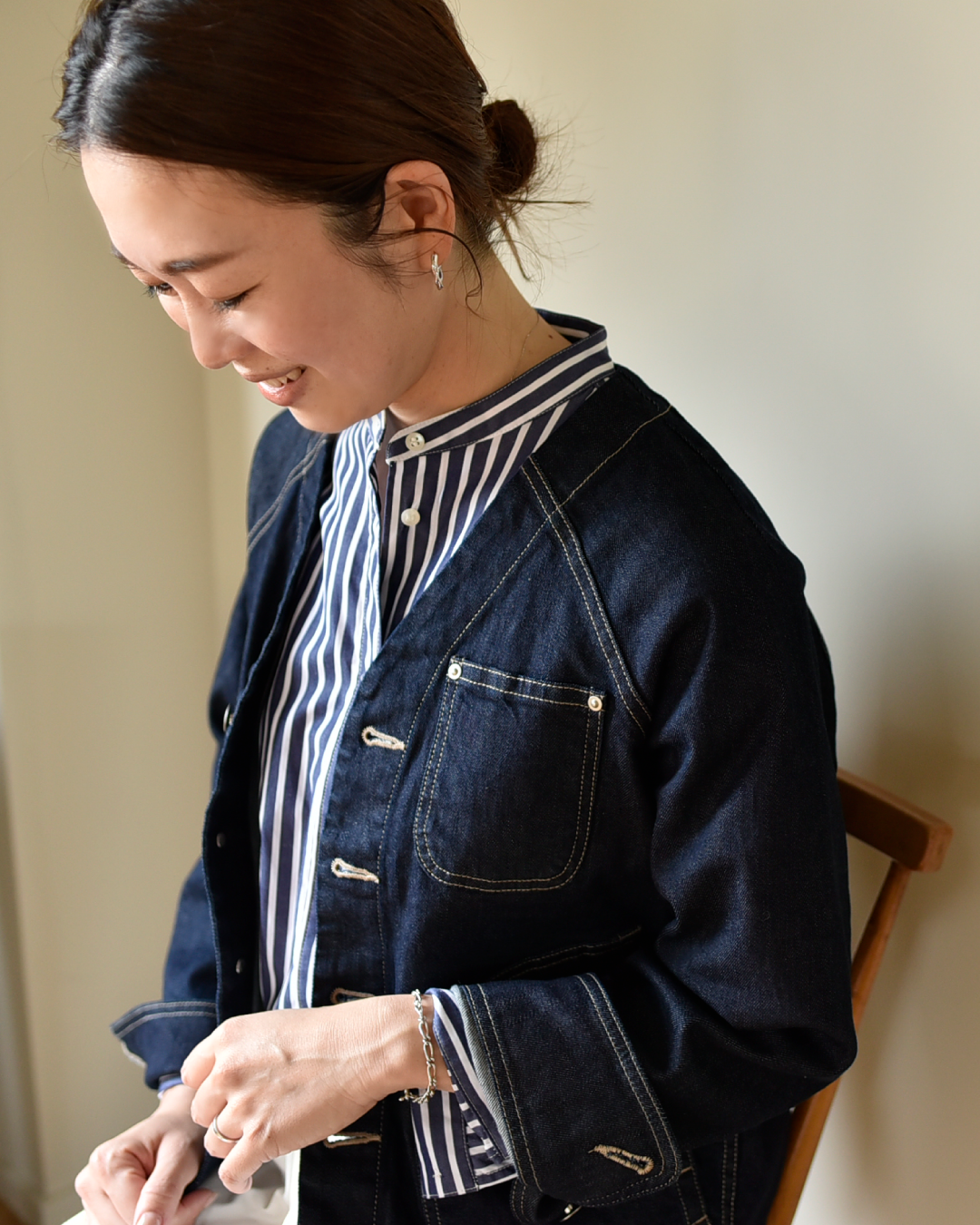 ourhome きれいめデニムジャケット きれいめデニムジャケット – OURHOME