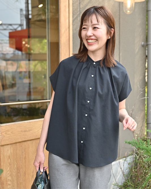 サラッと涼しい二の腕すっきりブラウス