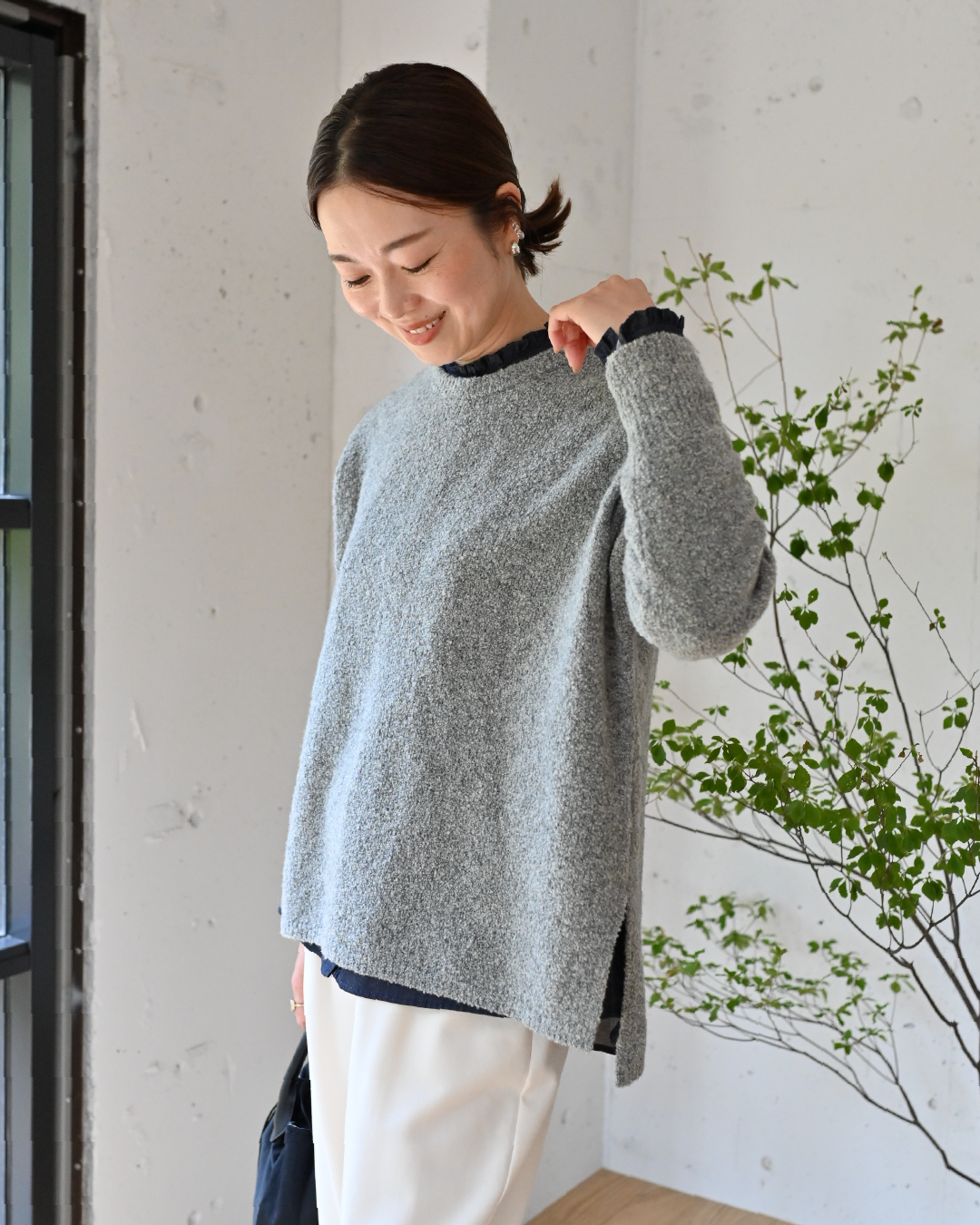 ゆったりシルエットのあったかブークレニット ゆったりシルエットのあったかブークレニット – OURHOME