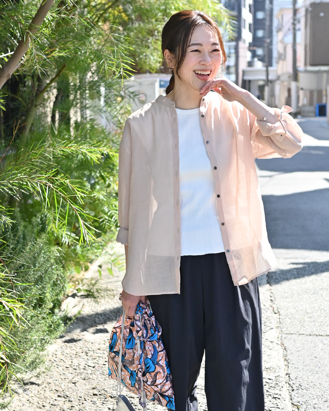 上品な透け感、リネン風シャツ – OURHOME 上品な透け感、リネン風シャツ – OURHOME