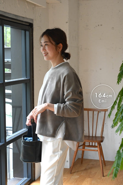洗える裏起毛プルオーバー