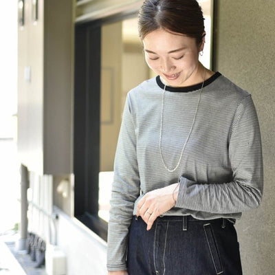 クルーネック長袖カットソー - OURHOME