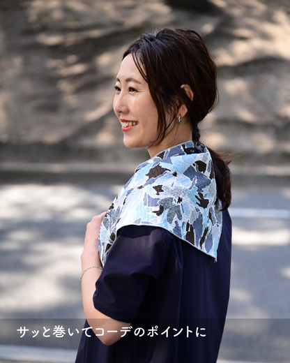 ひんやり涼しい2WAYサンカクスカーフ - OURHOME