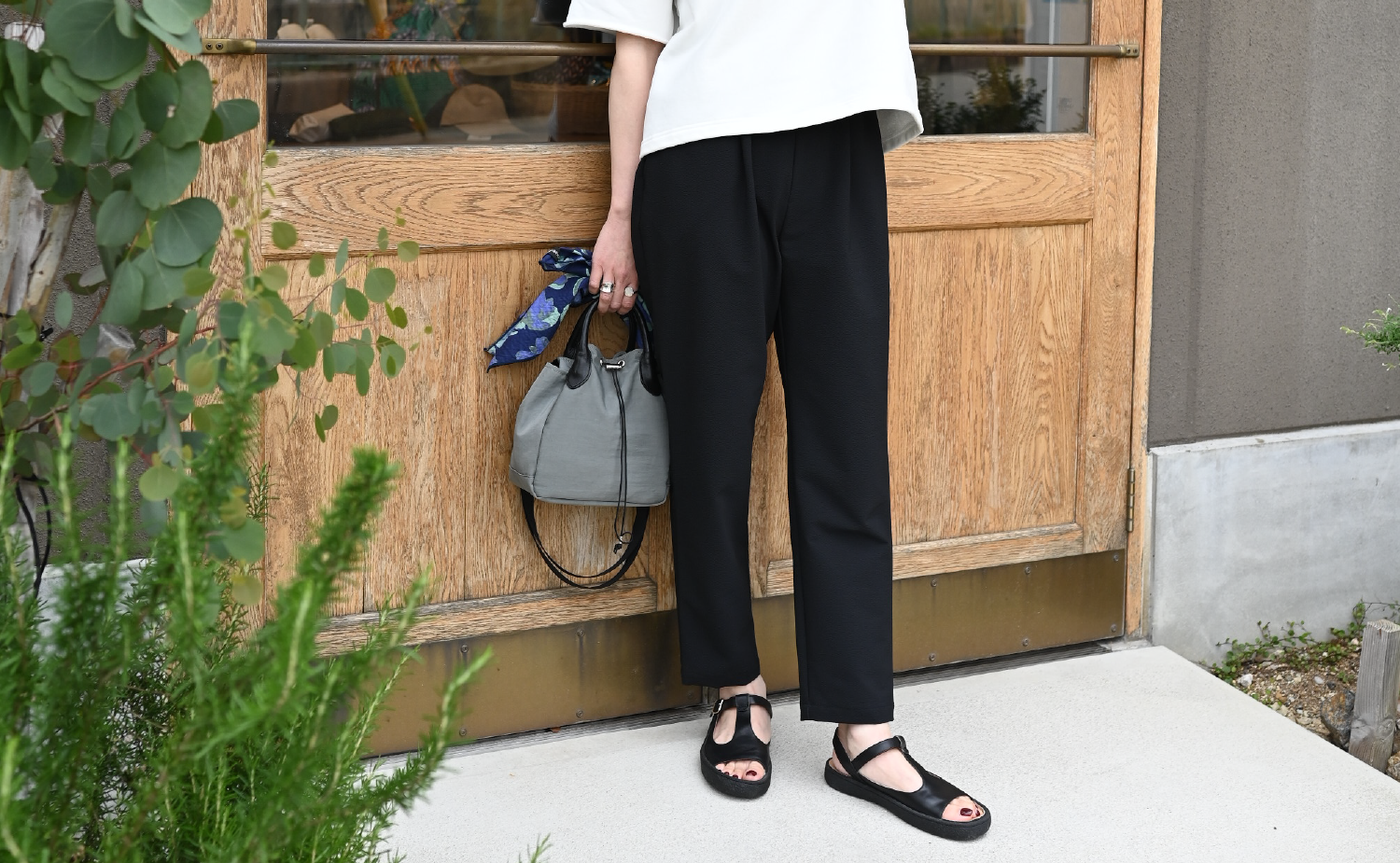 OURHOME 前後で使える2WAYバケットハット（撥水） ブラック