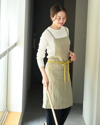 フレンチリネンエプロン - OURHOME