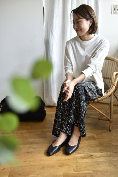 丸洗いできる携帯フラットシューズ - OURHOME