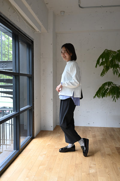 ゆるテーパードの裏起毛あったかパンツ