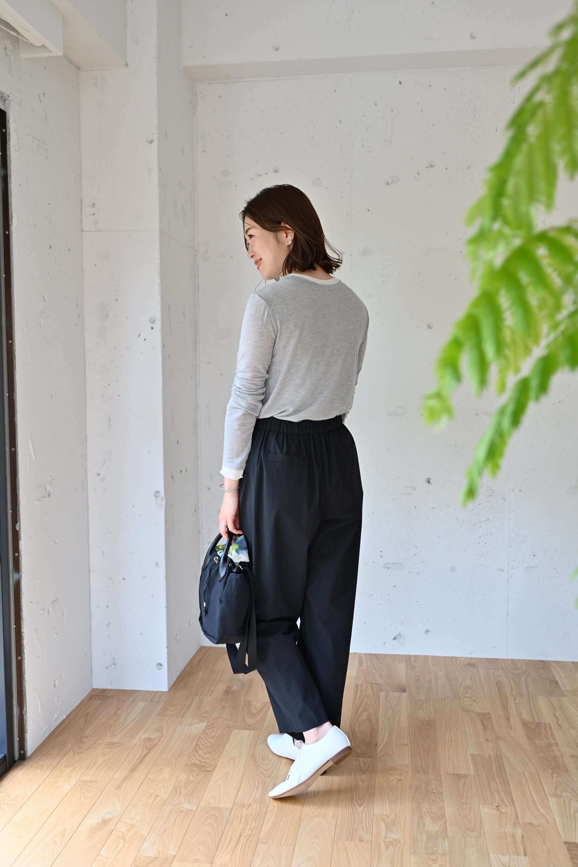 アワーホームOUR とろけるような肌触り、重ね着風カットソー　杢グレー とろけるような肌触り、重ね着風カットソー – OURHOME