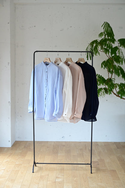 上品な透け感、リネン風シャツ