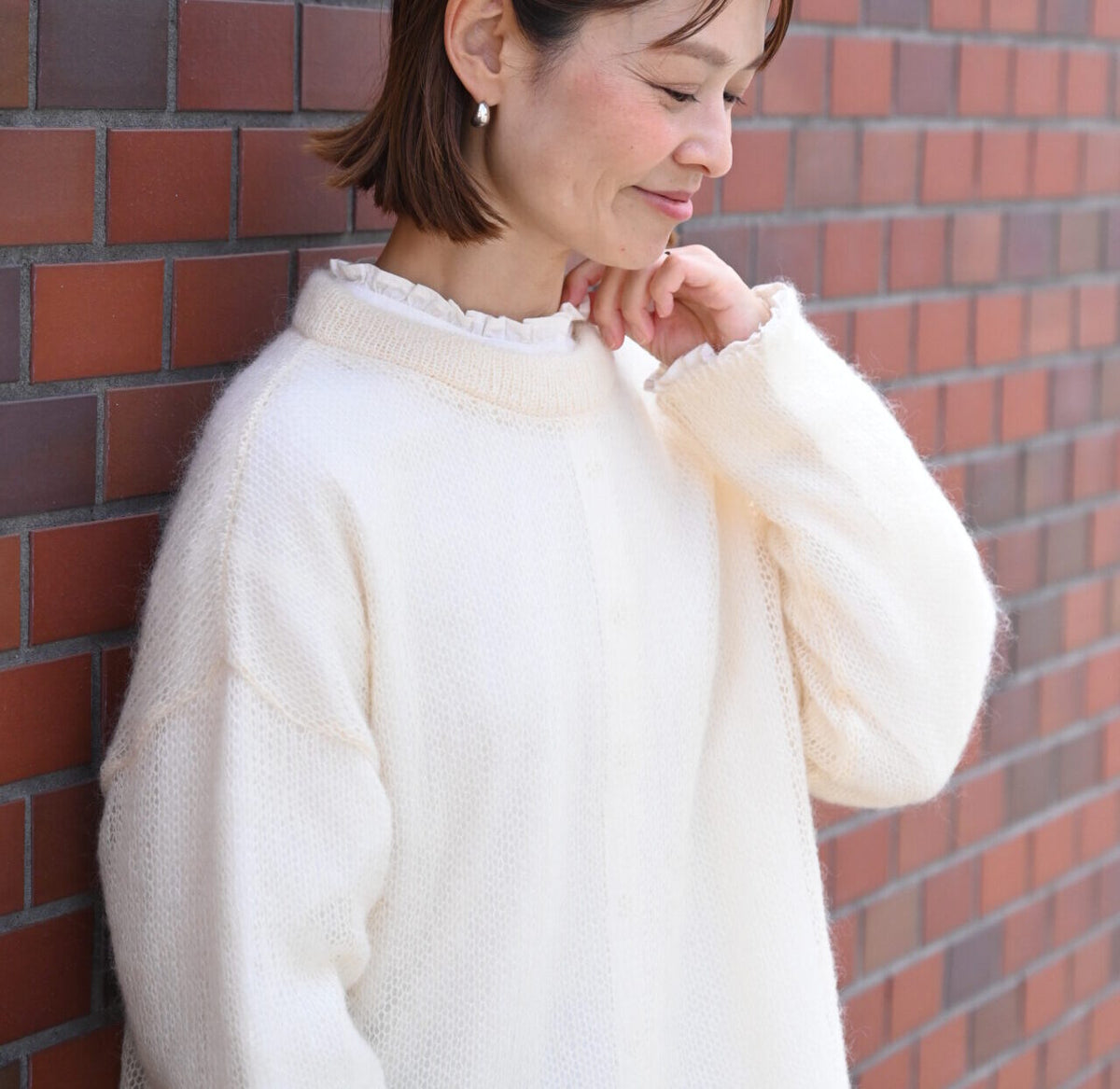 重ね着たのしむモヘアニット