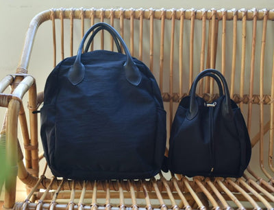 レザー持ち手のパンダショルダーバッグ - OURHOME