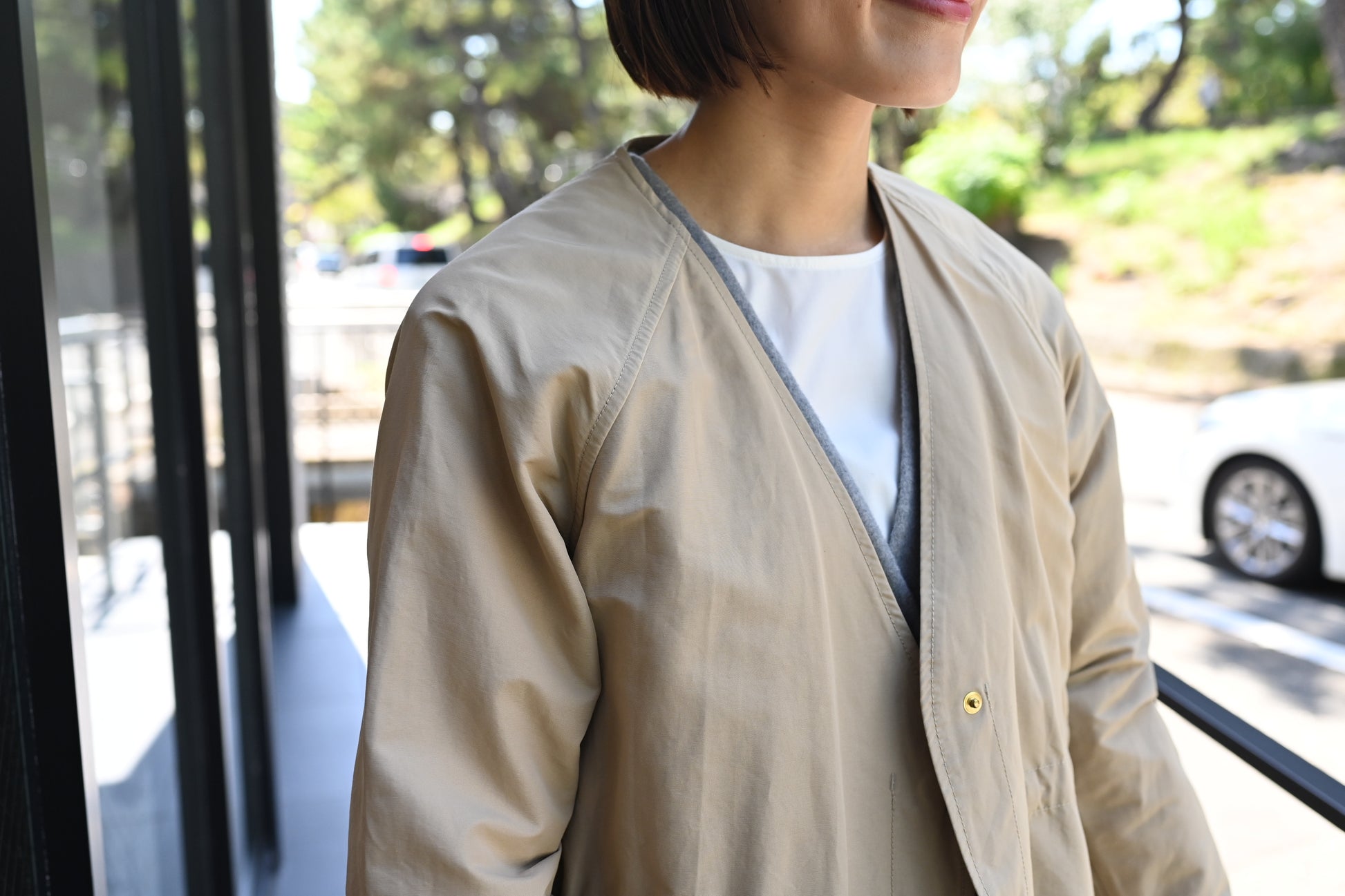 頼れるノーカラーコート - OURHOME