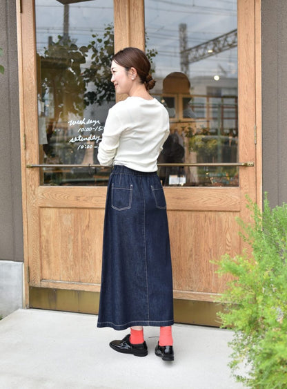 きれいめデニムロングスカート