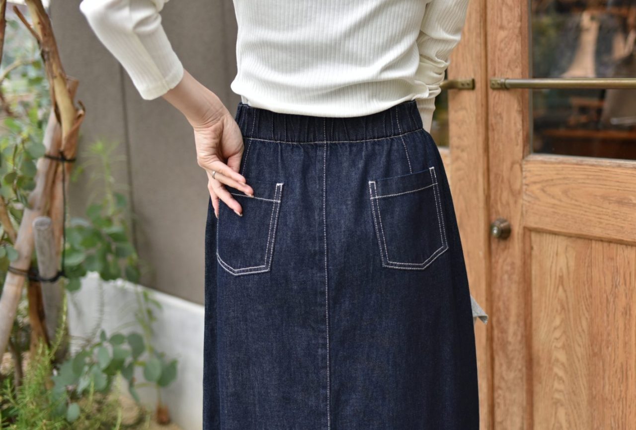 きれいめデニムロングスカート