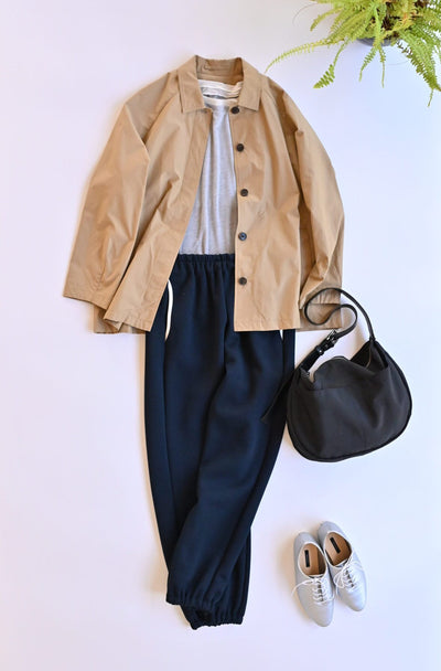 細見えラインで軽やか、リラックスジョガーパンツ（UVカット）