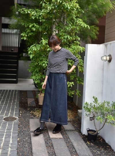 きれいめデニムロングスカート