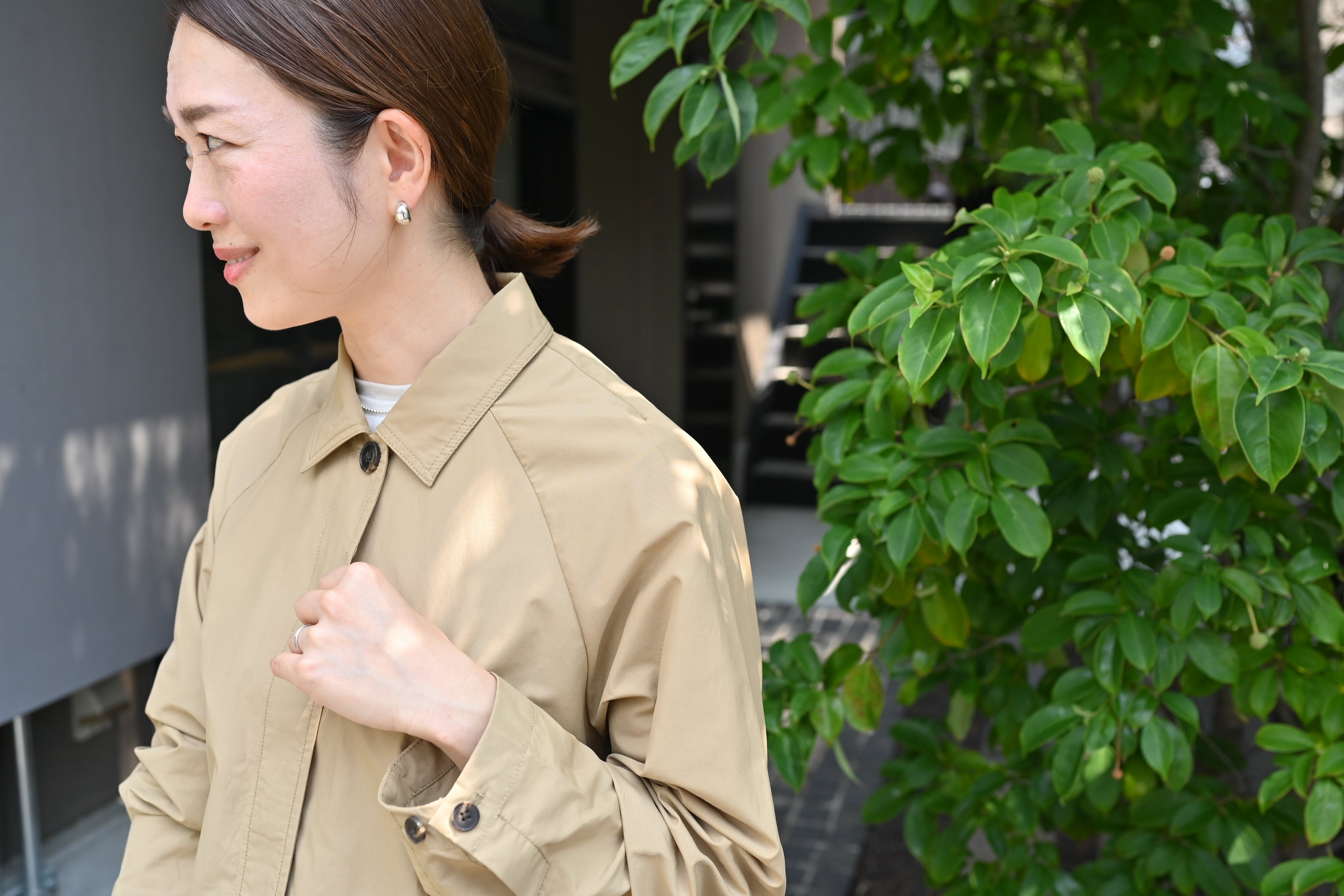 撥水素材のステンカラージャケット – OURHOME