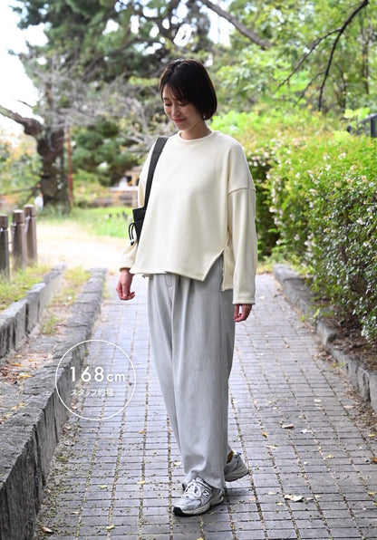 洗える裏起毛プルオーバー