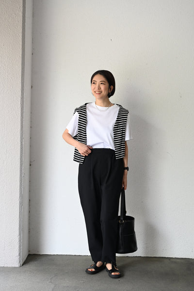 綿100%きれいめ半袖Tシャツ