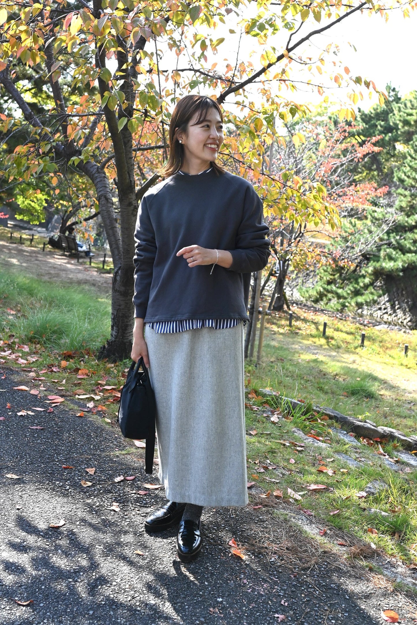 あったかウールのロングスカート