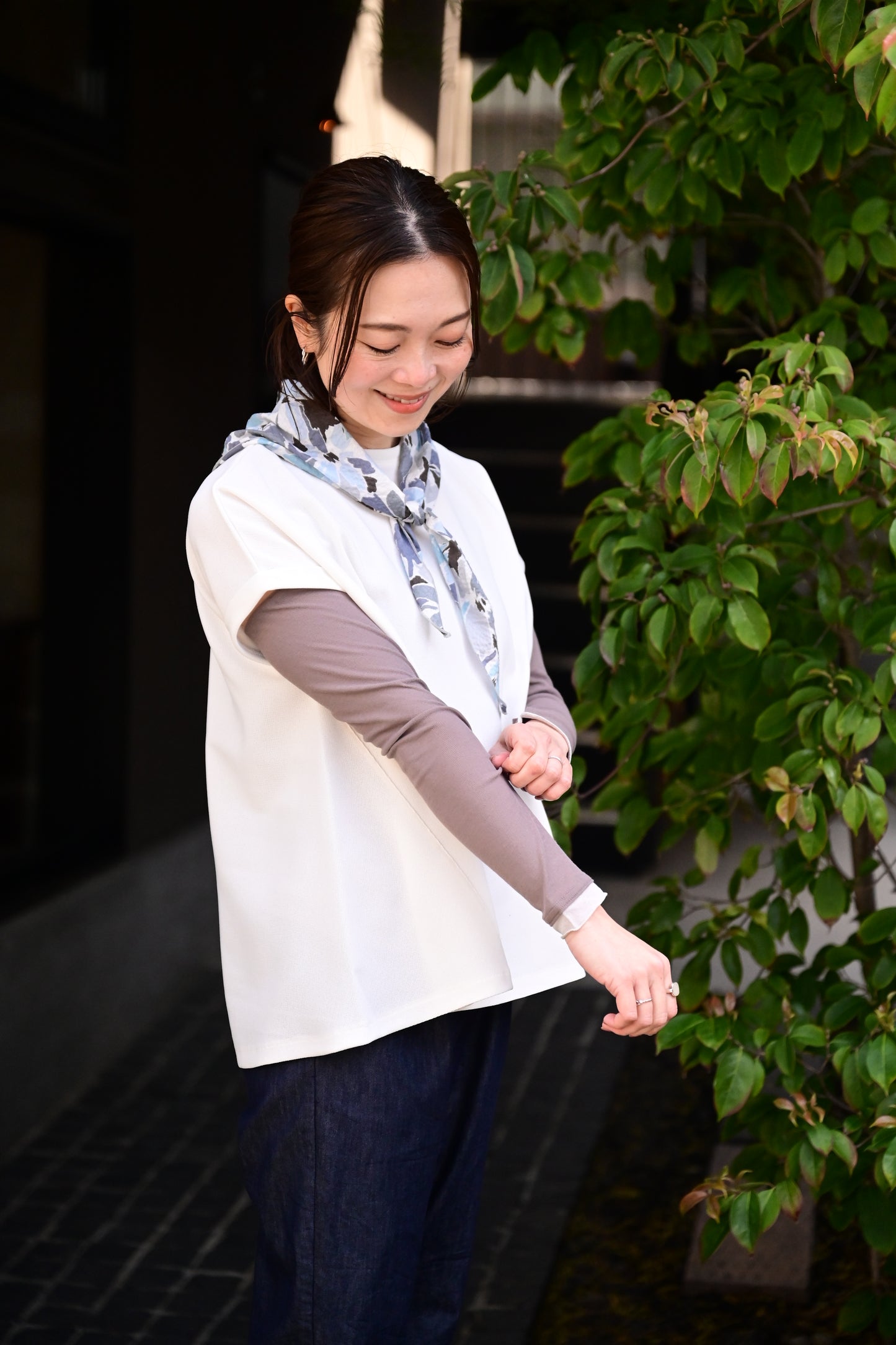 ひんやり涼しい2WAYサンカクスカーフ - OURHOME