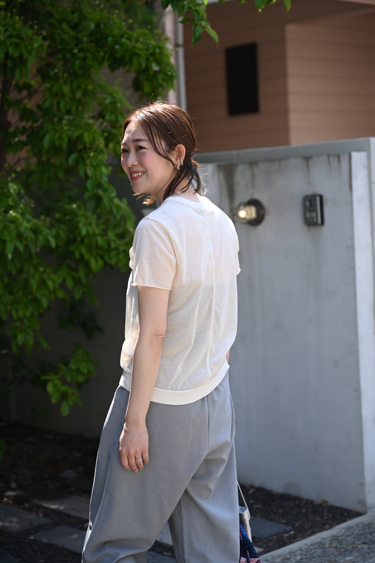 シアー半袖Tシャツ - OURHOME