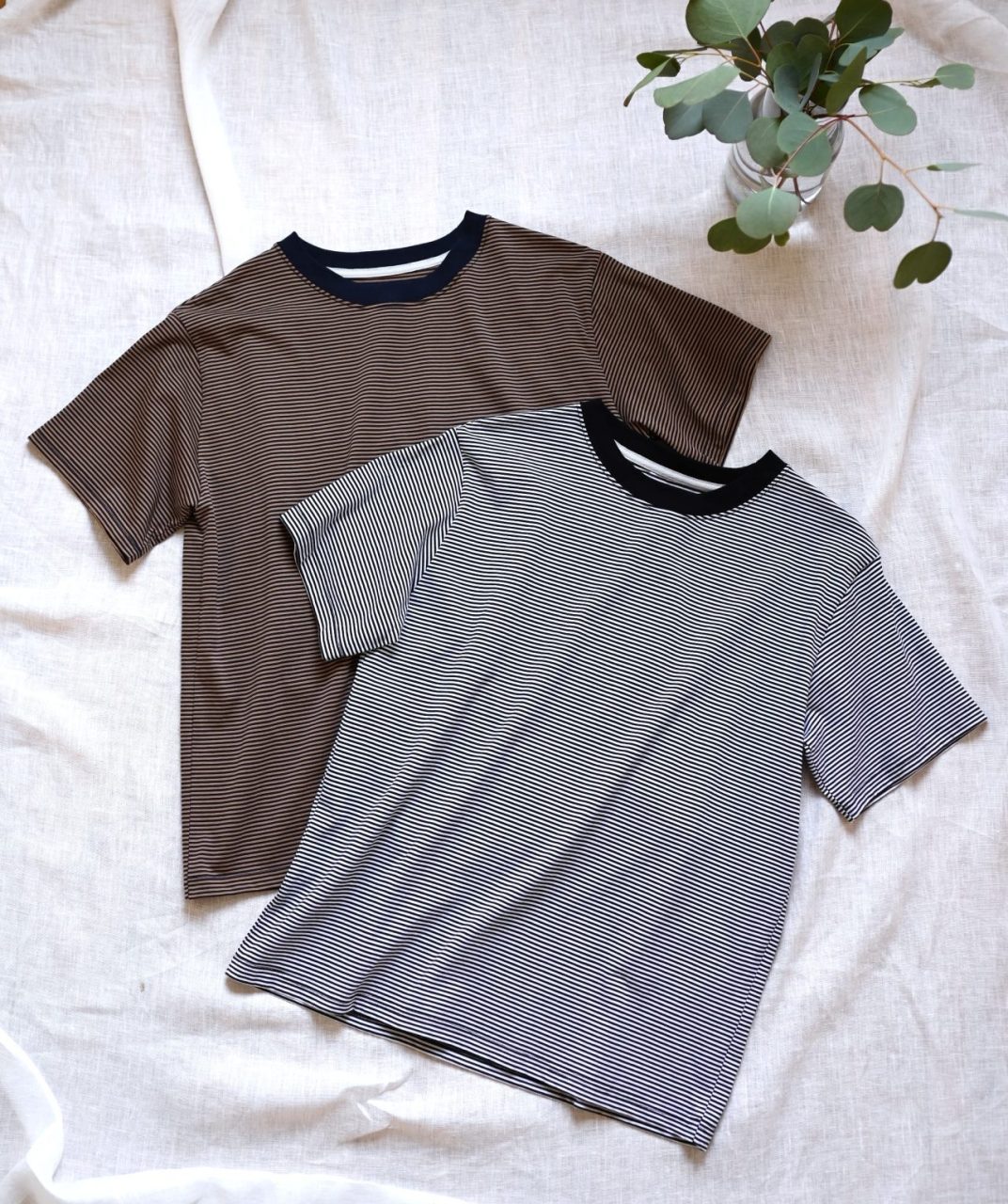 綿100%きれいめボーダーTシャツ – OURHOME