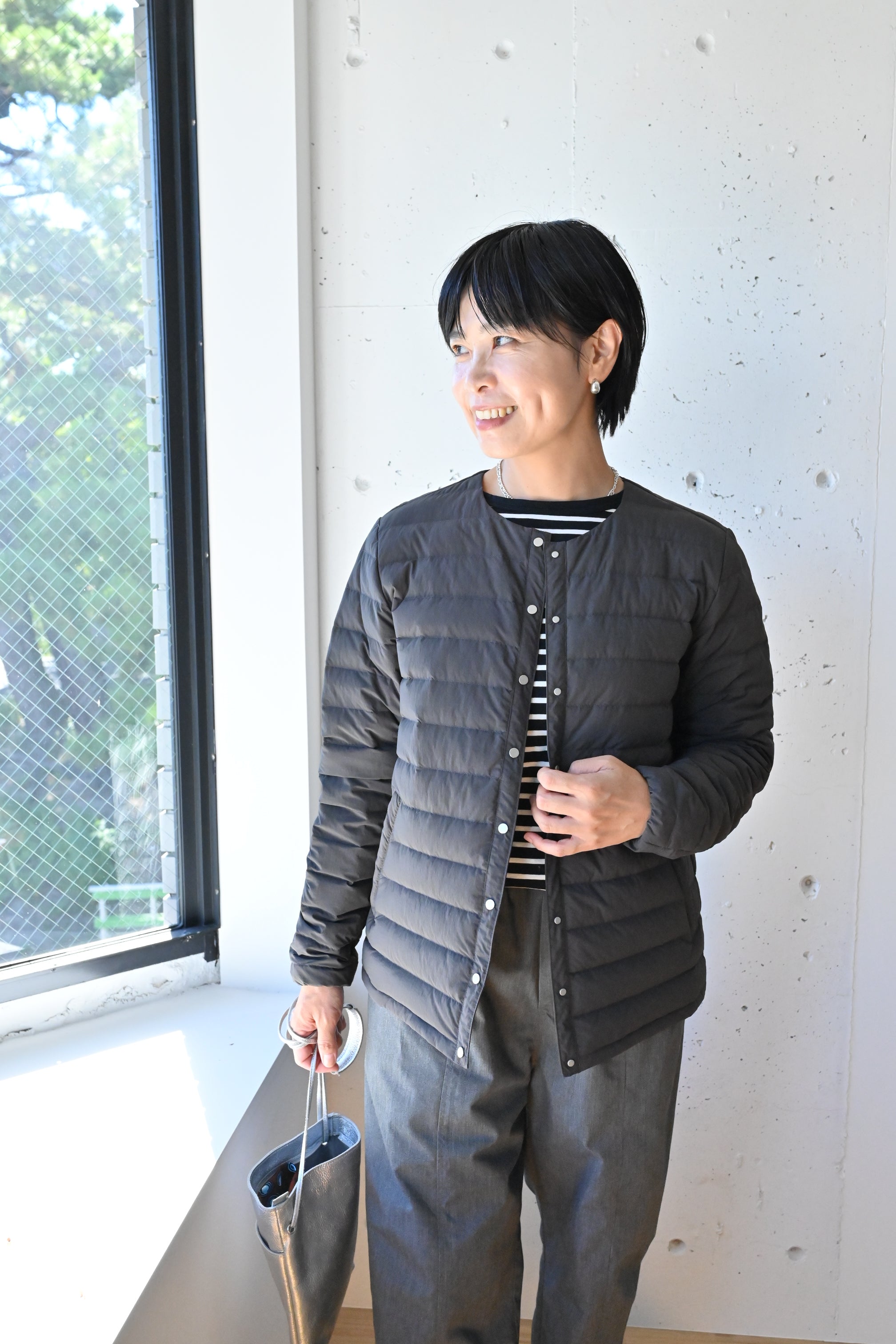 【美品】アワーホーム　撥水素材のダブルジップコート 撥水素材のダブルジップコート – OURHOME