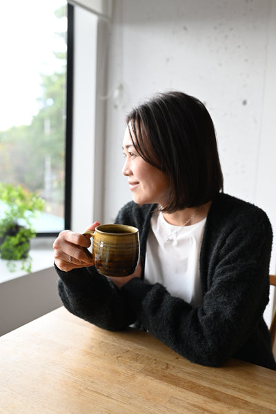 丹波焼マグカップ（食洗機・レンジOK）