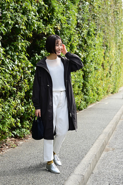 撥水素材のダブルジップコート