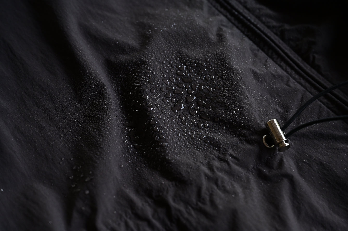 撥水素材のダブルジップコート