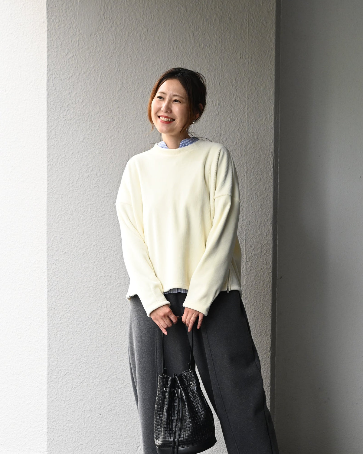 洗える裏起毛プルオーバー