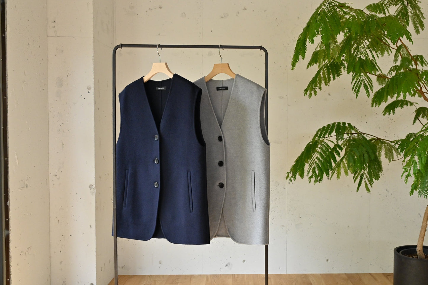 上質素材のあったかウールベスト