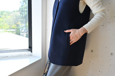 上質素材のあったかウールベスト