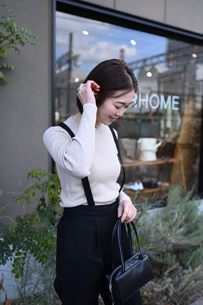 洗える配色アクセントのリブニット - OURHOME