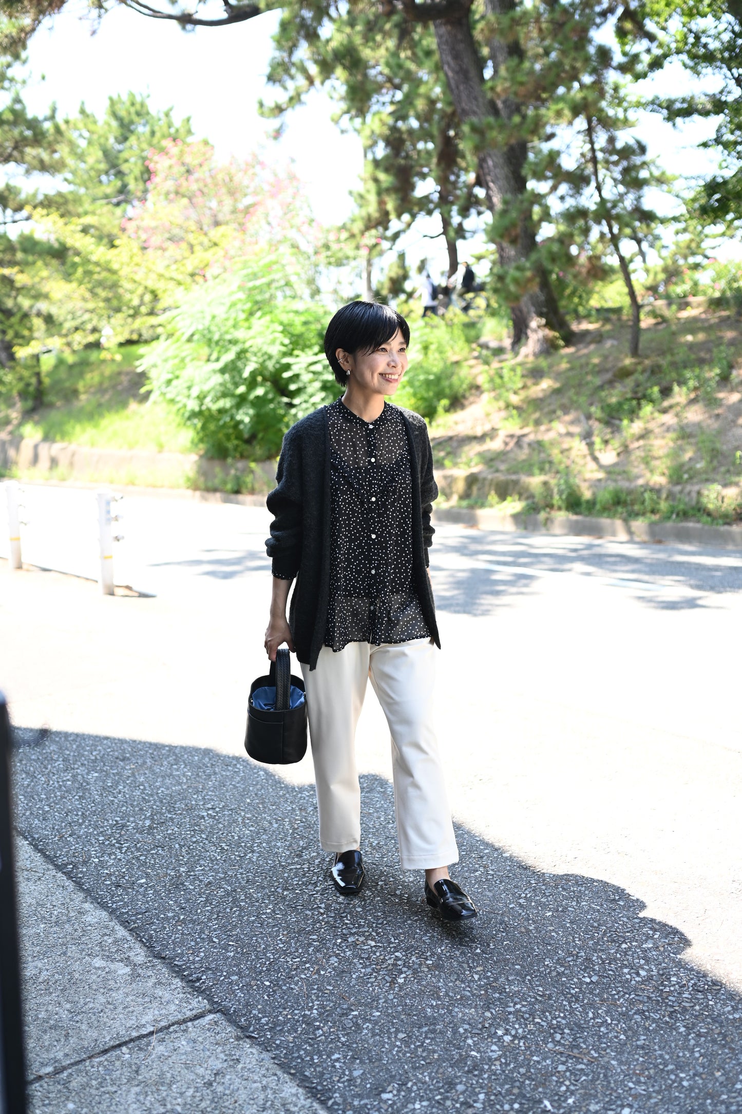 ゆるテーパードの裏起毛あったかパンツ