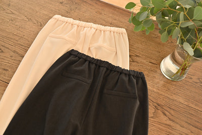 ゆるテーパードの裏起毛あったかパンツ