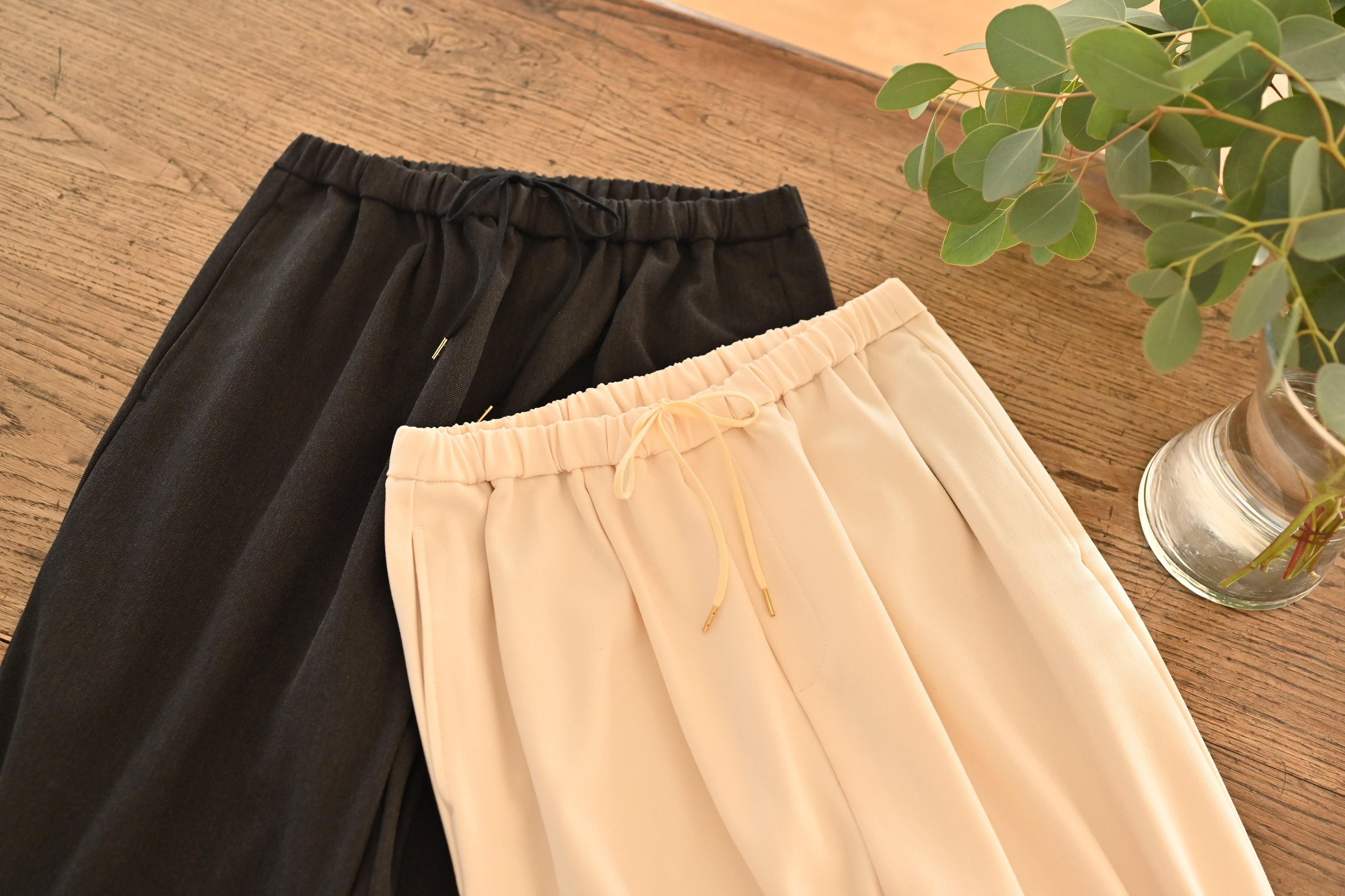 ゆるテーパードの裏起毛あったかパンツ – OURHOME