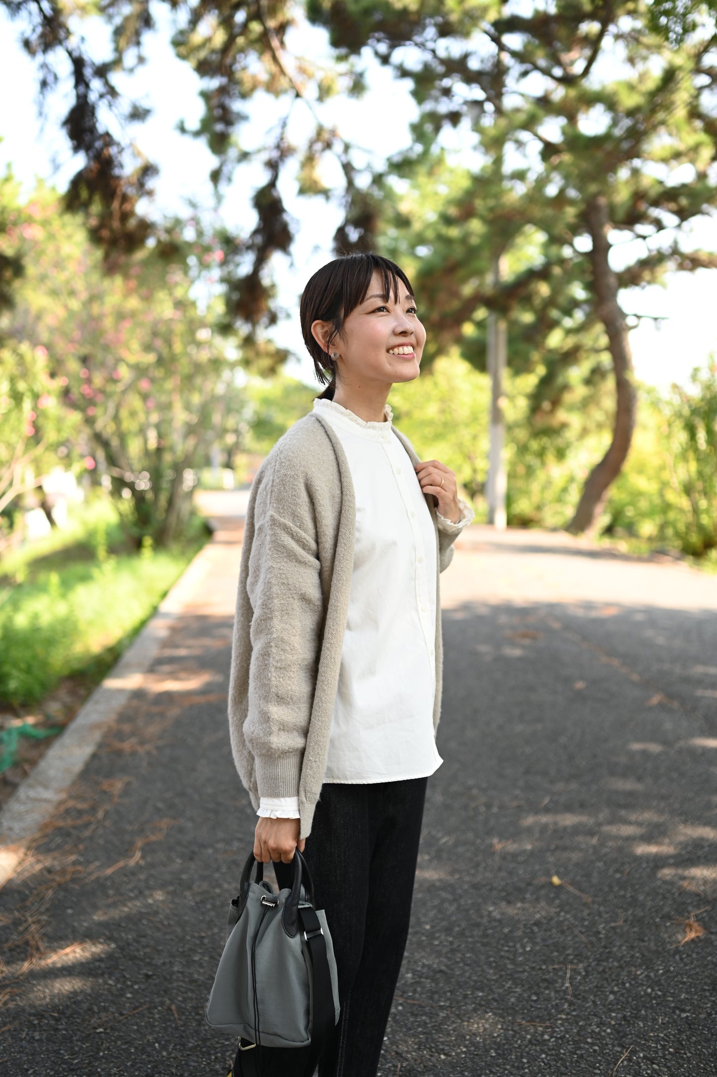播州織のフリルブラウス