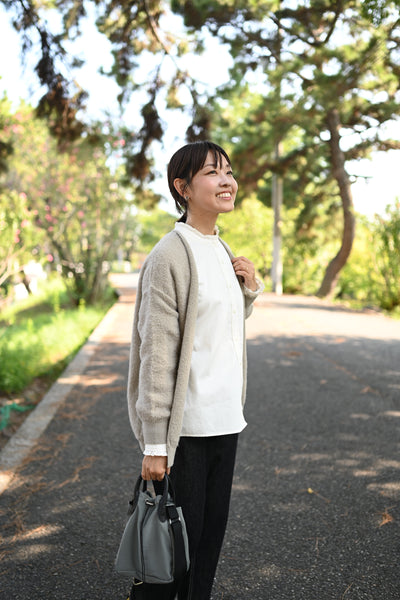 播州織のフリルブラウス