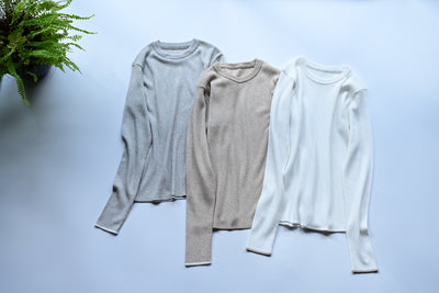 洗える配色アクセントのリブニット - OURHOME