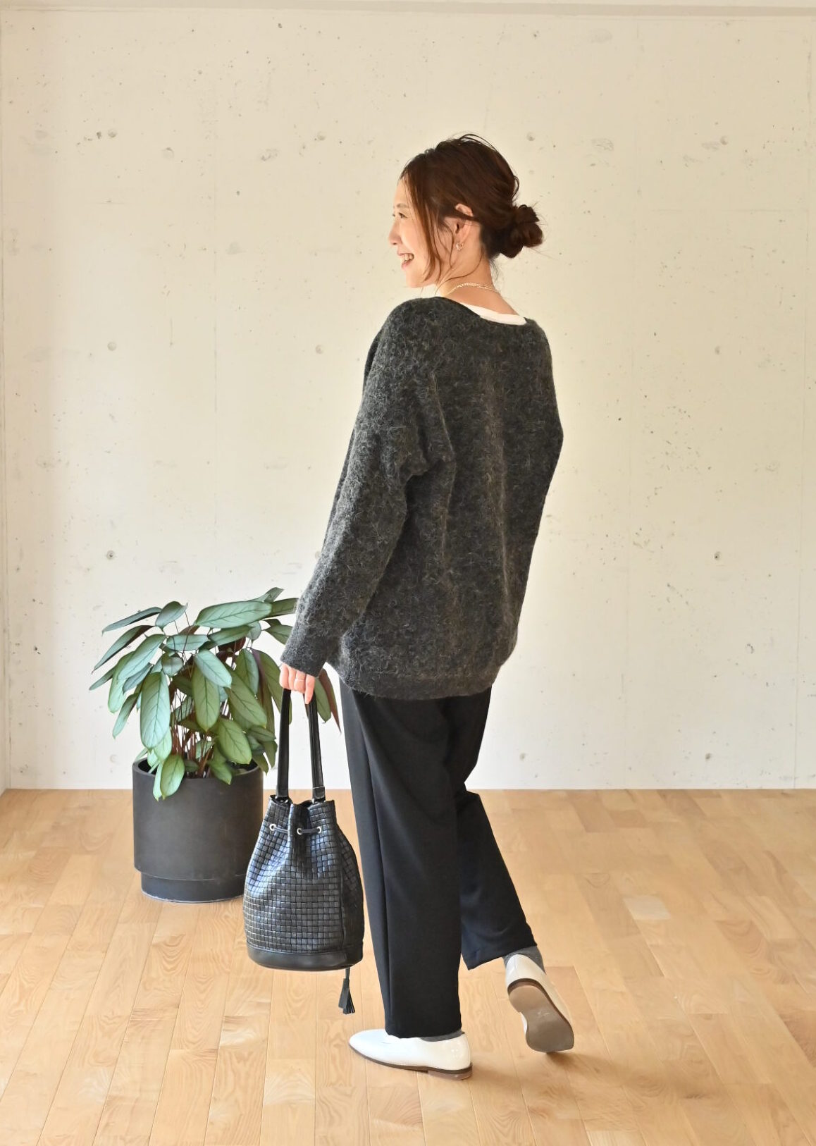 洗えるアルパカ混ふんわりニットカーデ - OURHOME
